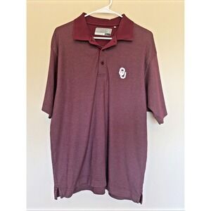 Cutter & Buck Dry Tec Oklahoma Sooners OU Gameday Polo Shirt Mens Medium